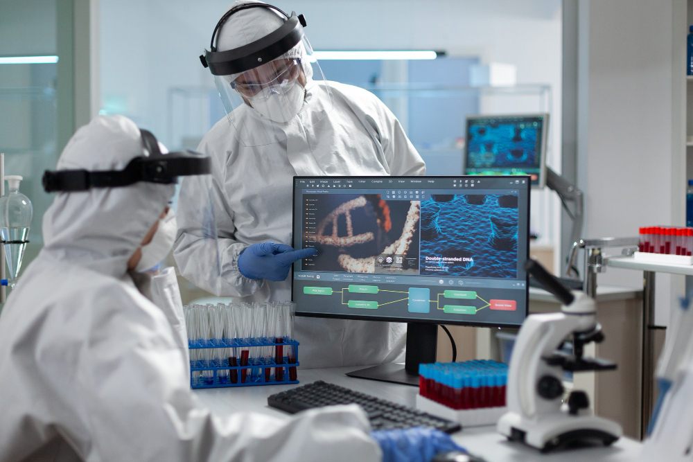 Two scientist doing advanced research in USA