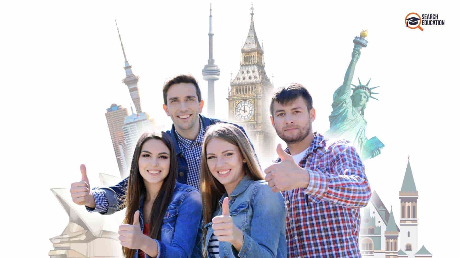 students looking forward to career counselling with Search Education