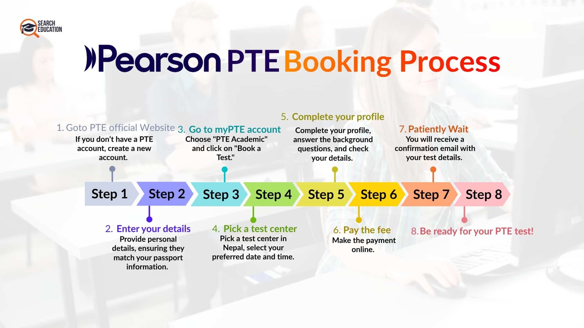 book your pte with Search Education